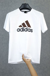 Adds Short Sleeve Imported Round Neck T-Shirt In White
